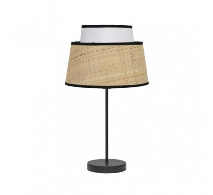 Sobremesa Jia 1xe14 Natural/blanco 40x20x20 Cm