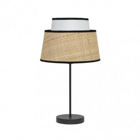 Sobremesa Jia 1xe14 Natural/blanco 40x20x20 Cm