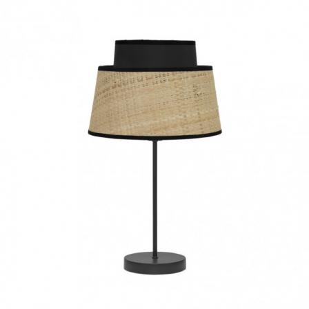 Sobremesa Jia 1xe14 Natural/negro 40x20x20 Cm