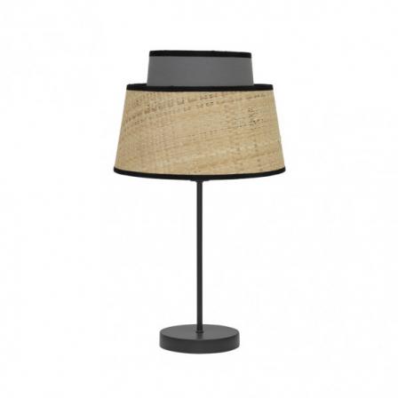 Sobremesa Jia 1xe14 Natural/gris 40x20x20 Cm