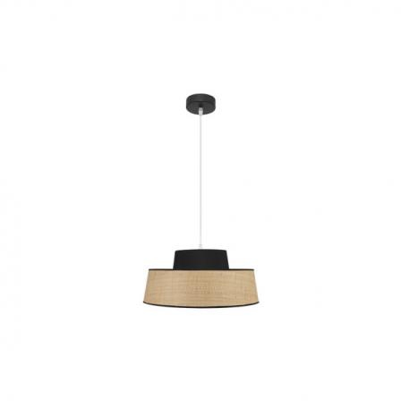 Colgante Jia 1xe27 Natural/negro Regx40x40 cm
