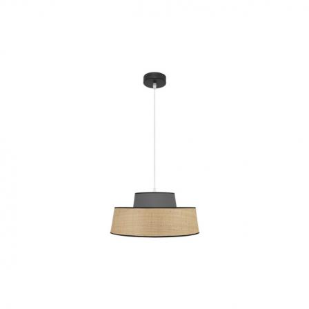 Colgante Jia 1xe27 Natural/gris Regx40x40 cm