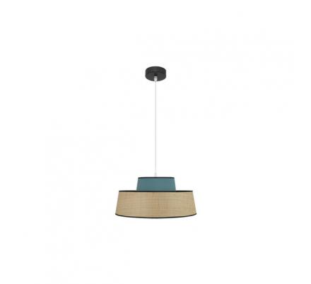 Colgante Jia 1xe27 Natural/turquesa Regx40x40 cm