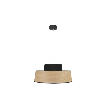 Colgante Jia 1xe27 Natural/negro Regx50x50 cm
