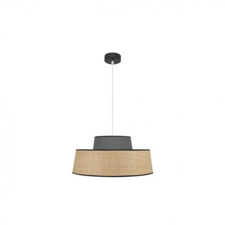 Colgante Jia 1xe27 Natural/gris Regx50x50 cm