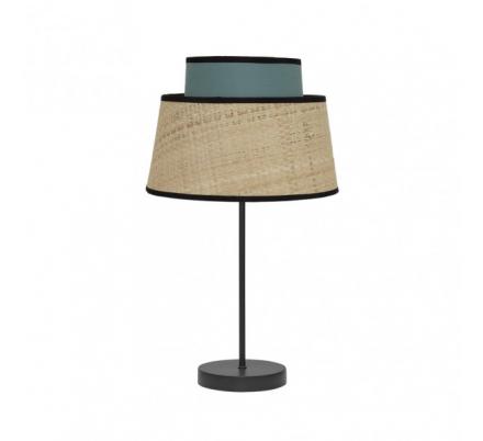 Sobremesa Jia 1xe14 Natural/turquesa 40x20x20 Cm