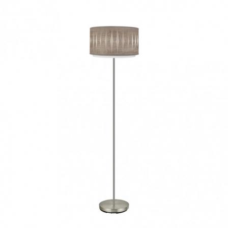 Pie Salon Alexandra 1xe27 Niquel/madera Gris 162x40x40 Cm