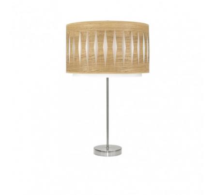 Sobremesa Alto Alexandra 1xe27 Niquel/madera Clara 61x30x30 Cm