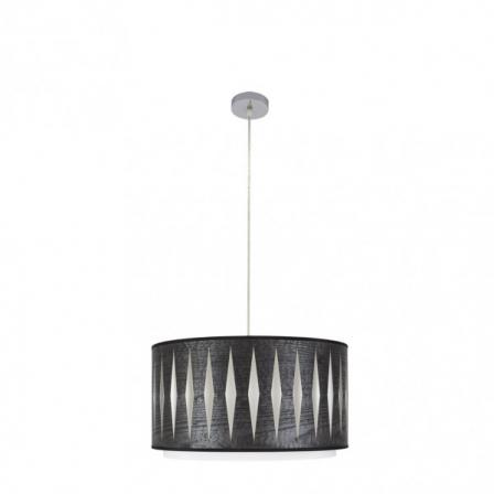Colgante Alexandra 1xe27 Cromo/madera Negra Regx40x40 cm