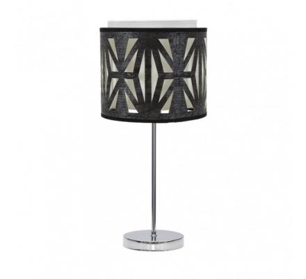 Sobremesa Katerina 1xe14 Cromo/madera Negra 42x17x17 Cm