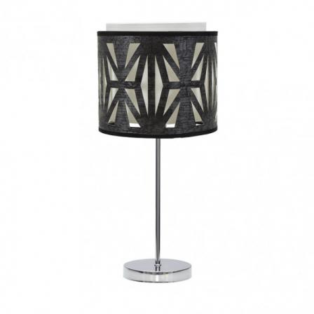 Sobremesa Katerina 1xe14 Cromo/madera Negra 42x17x17 Cm