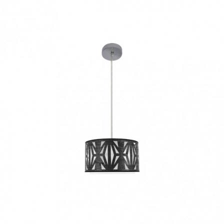 Colgante Katerina 1xe27 Cromo/madera Negra Regx30x30 cm