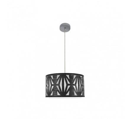 Colgante Katerina 1xe27 Cromo/madera Negra Regx40x40 cm