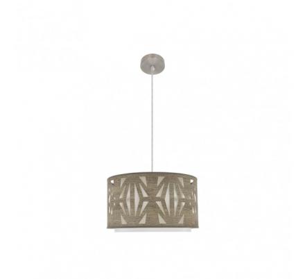 Colgante Katerina 1xe27 Niquel/madera Gris Regx40x40 cm