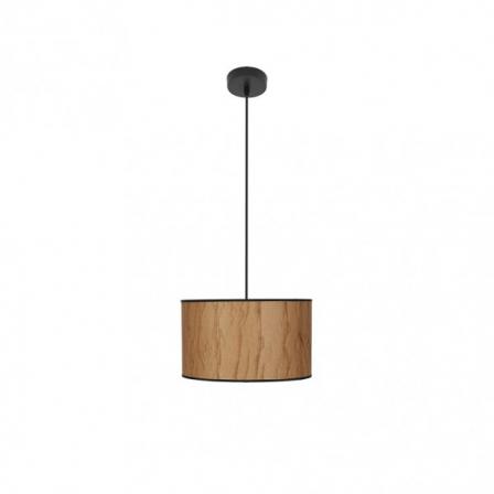 Colgante Papiro 1xe27 Pergamino/negro Regx30x30 cm