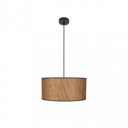 Colgante Papiro 1xe27 Pergamino/negro Regx40x40 cm
