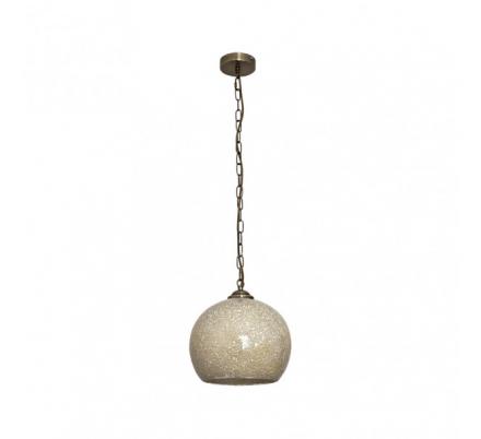 Colgante Tenor 1xe27 Cuero/ambar Mosaico Regx25x25 Cm