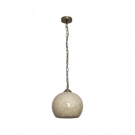 Colgante Tenor 1xe27 Cuero/ambar Mosaico Regx25x25 Cm