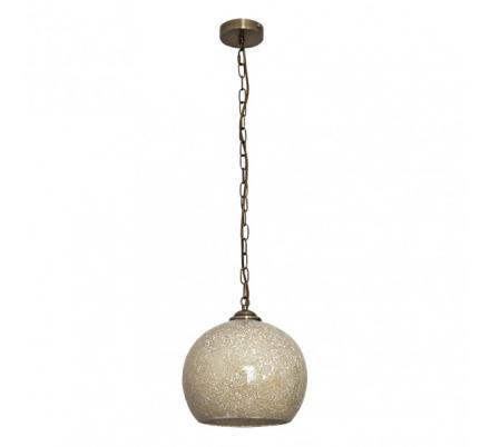 Colgante Tenor 1xe27 Cuero/Ambar Mosaico Regx30x30 Cm
