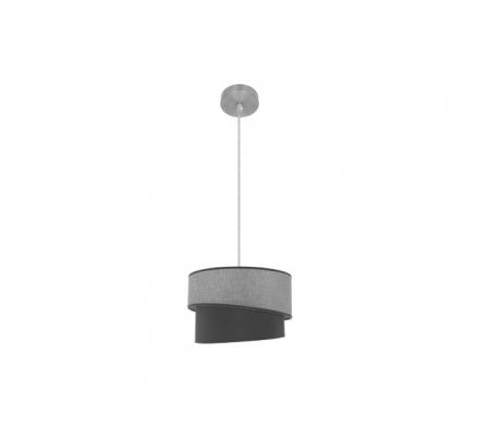 Colgante Hara 1xe27 Niquel/gris Regx35x35 Cm