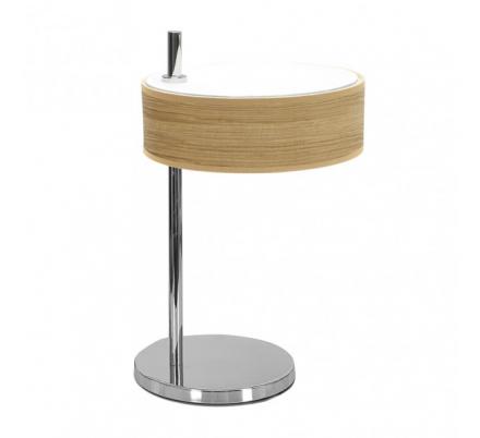 Sobremesa Haiti 1xe14 Cromo/Madera Clara 37x22x26 Cm