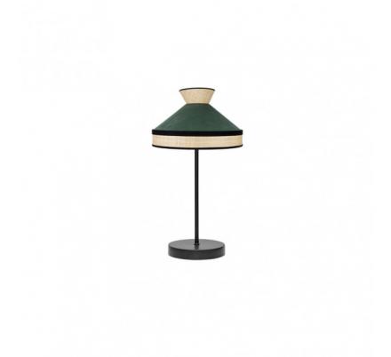 Sobremesa Fabrizio 1xe14 Natural/verde Botella 45x20x20 Cm