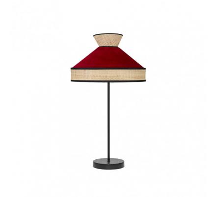 Sobremesa Alto Fabrizio 1xe27 Natural/rojo 61x30x30 Cm