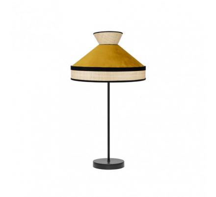 Sobremesa Alto Fabrizio 1xe27 Natural/yema 61x30x30 Cm