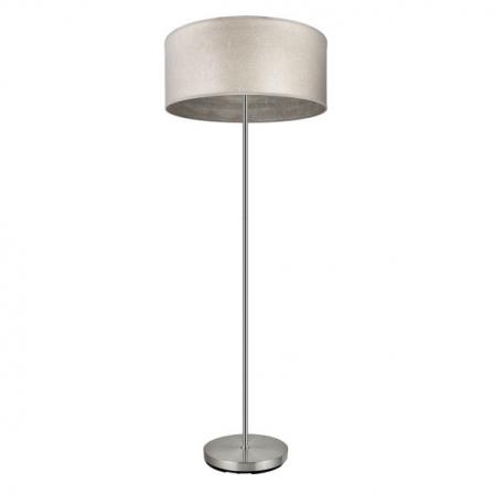 Pie Salon Tania 1xe27 Niquel/madera Gris 162x40x40 Cm
