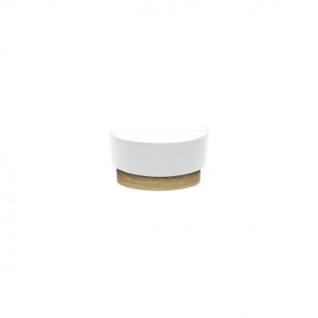 Aplique Tania 1xe27 Blanco/madera Clara 15x30x16 Cm