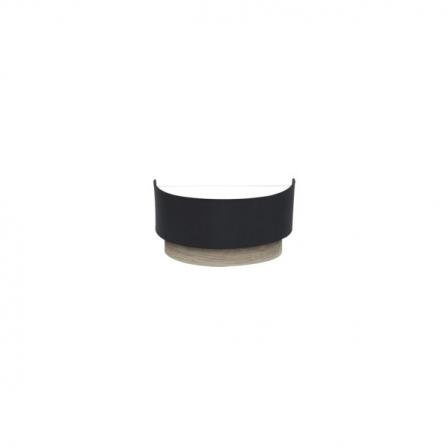 Aplique Tania 1xe27 Negro/madera Gris 15x30x16 Cm