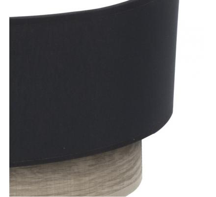 Aplique Tania 1xe27 Negro/madera Gris 15x30x16 Cm