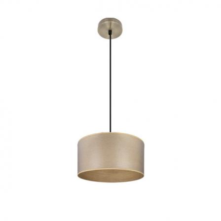 Colgante Tania 1xe27 Cuero/madera Clara Regx30x30 Cm