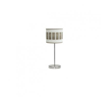Sobremesa Ivanna 1xe14 Niquel/blanco-madera Gris 43x17x17 Cm