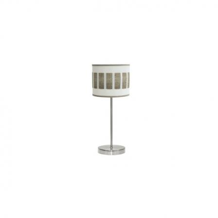 Sobremesa Ivanna 1xe14 Niquel/blanco-madera Gris 43x17x17 Cm