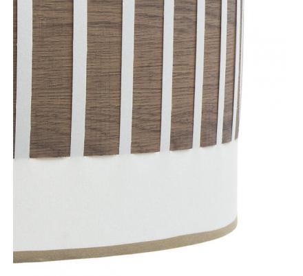 Sobremesa Ivanna 1xe14 Cuero/blanco-madera Oscura 43x17x17 Cm