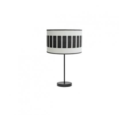 Sobremesa Alto Ivanna 1xe27 Negro/blanco-madera Negra 62x30x30 Cm