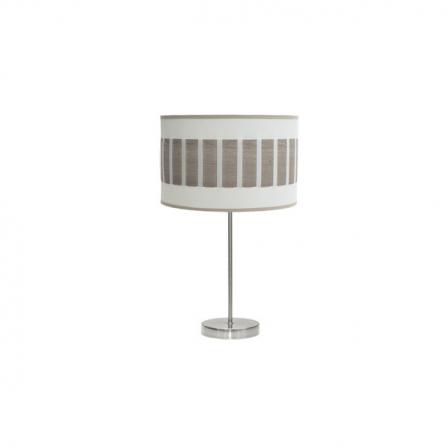 Sobremesa Alto Ivanna 1xe27 Niquel/blanco-madera Gris 62x30x30 Cm
