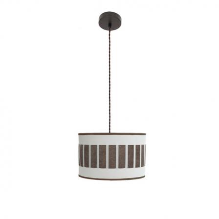 Colgante Ivanna 1xe27 Marron/blanco-oxido Regx30x30 Cm