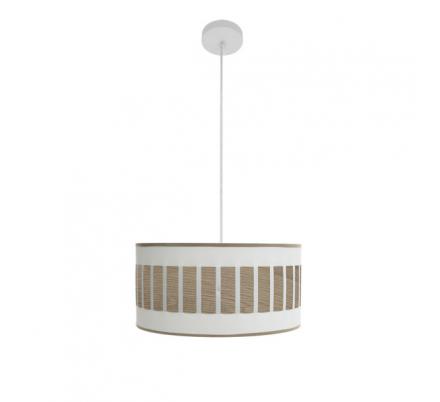 Colgante Ivanna 1xe27 Blanco/blanco-madera Clara Regx40x40 Cm