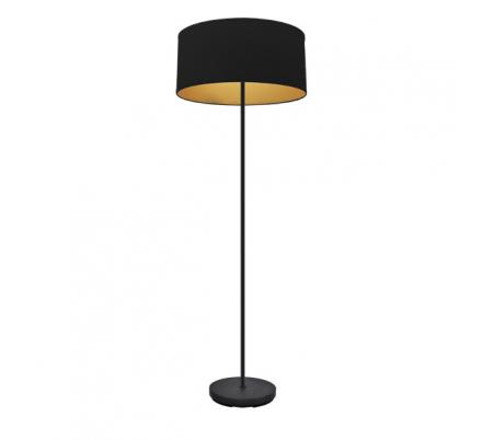 Pie Salon Anuska 1xe27 Negro/negro-oro 162x40x40 Cm
