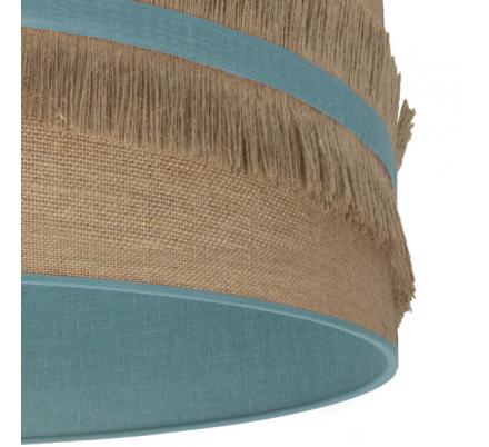 Sobremesa Natalia 1xe14 Niquel/saco-turquesa 43x17x17 Cm