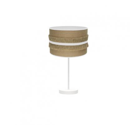 Sobremesa Grande Natalia 1xe27 Blanco/saco-blanco 62x30x30 Cm