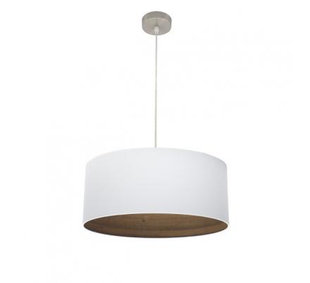 Colgante Tatiana 1xe27 Niquel/blanco-mad.Oscura Regx50x50 Cm