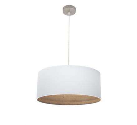 Colgante Tatiana 1xe27 Niquel/blanco-mad.Clara Regx50x50 Cm