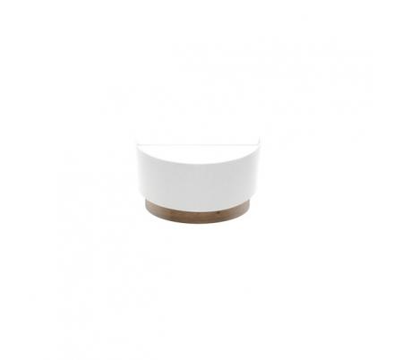 Aplique Tatiana 1xe27 Blanco-madera Oscura 17x30x15 Cm