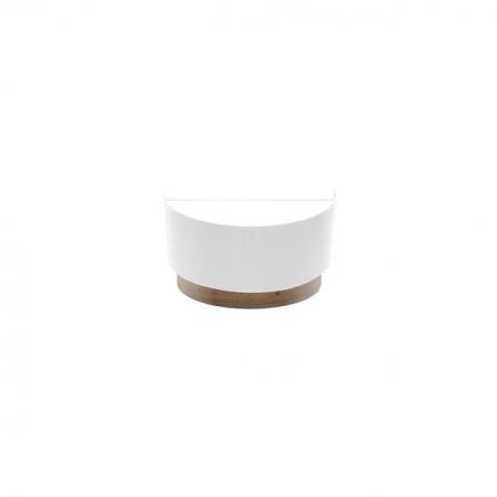 Aplique Tatiana 1xe27 Blanco-madera Oscura 17x30x15 Cm