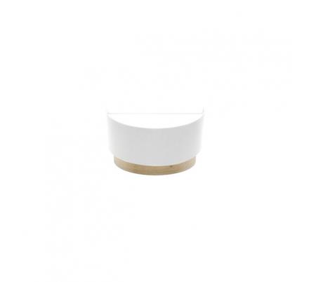 Aplique Tatiana 1xe27 Blanco-madera Clara 17x30x15 Cm