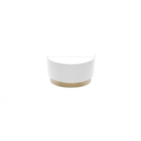 Aplique Tatiana 1xe27 Blanco-madera Clara 17x30x15 Cm