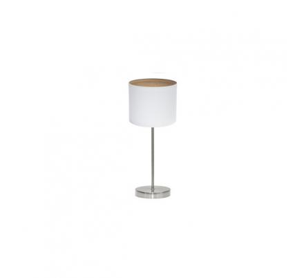 Sobremesa Tatiana 1xe14 Niquel/blanco-mad.Clara 42x17x17 Cm